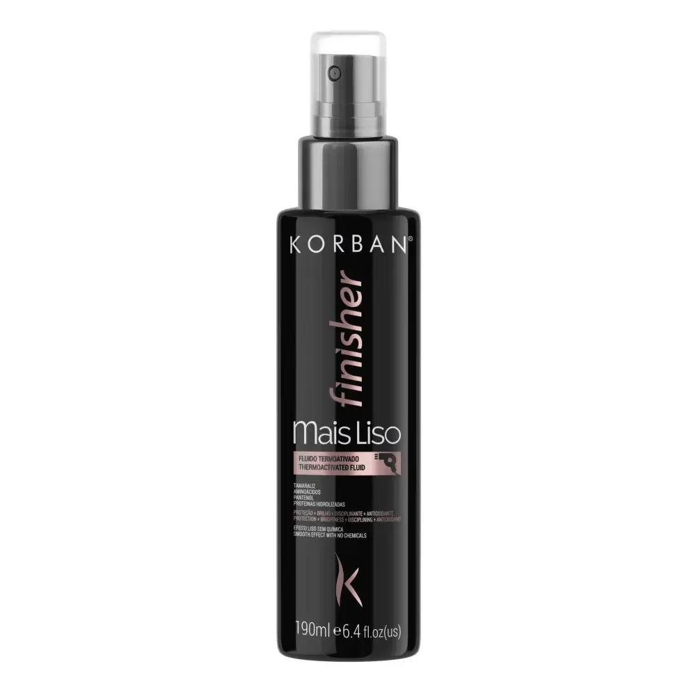 Mais Liso Finisher – Termoaktywny Spray Wygładzający z Ochroną Termiczną 200 ml – Korban Professional