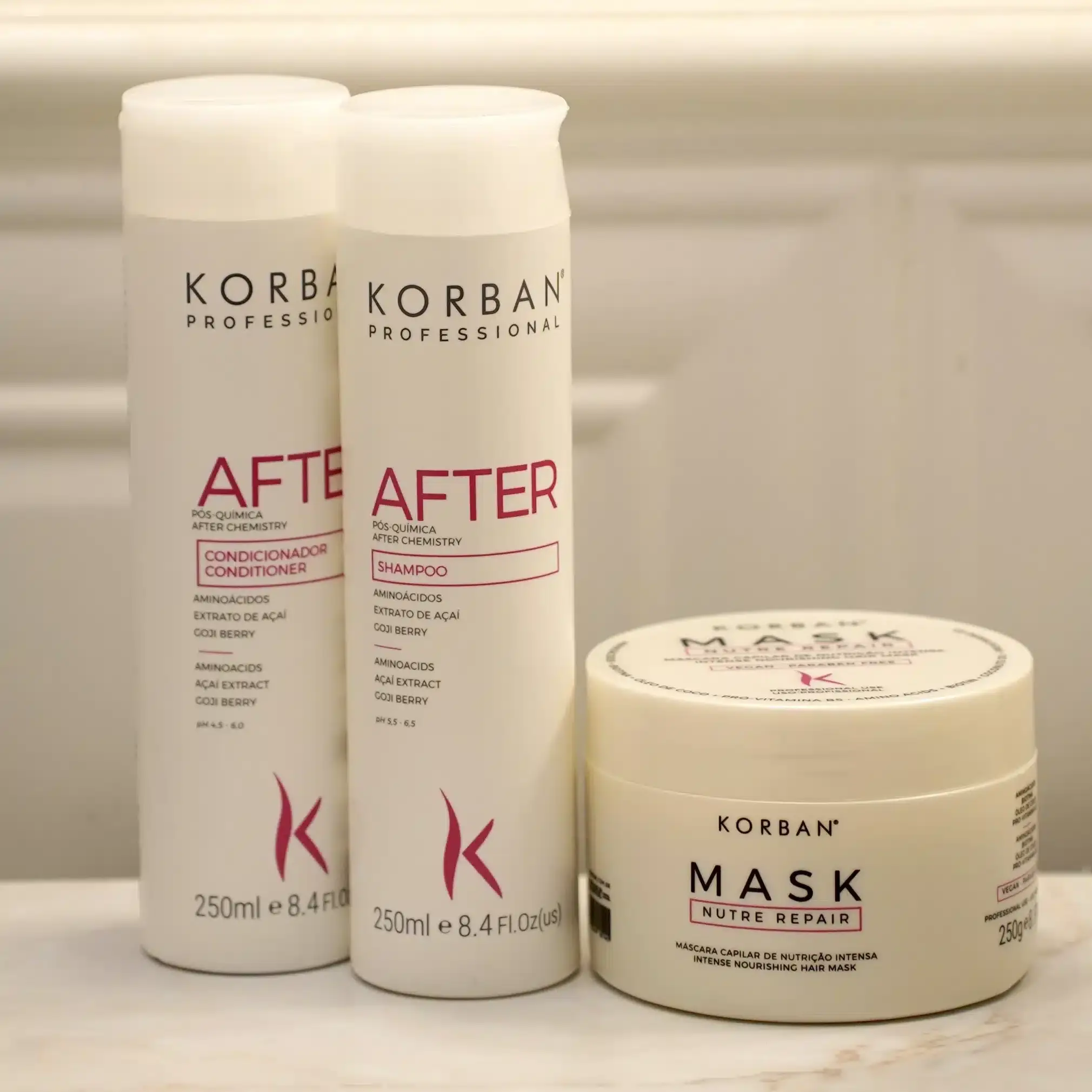 Zestaw After Szampon + Odżywka + Maska Nutre Repair – Korban Professional