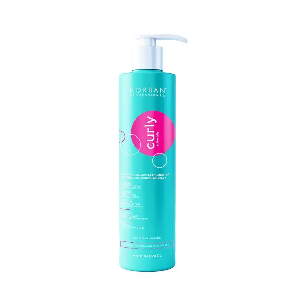 Curly Active – Żel Modelujący do Loków z Aloesem i Keratyną | Definicja i Ochrona Termiczna 250 ml – Korban Professional